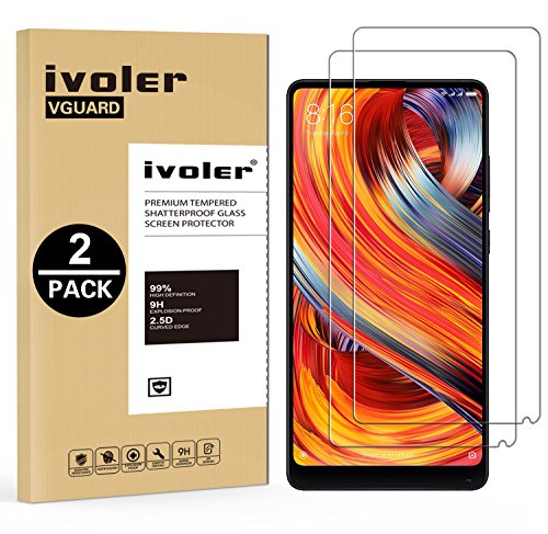 ivoler [2 Unidades] Protector de Pantalla para Xiaomi Mi Mix 2 / Xiaomi Mi Mix 2s, Cristal Vidrio Templado Premium