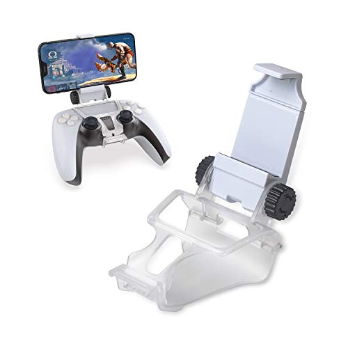 Jinhuaxin PS5 Controller Phone Mount Clip, Soporte para Teléfono Móvil Ajustable para Usar con PS5 Mandos de Juegos