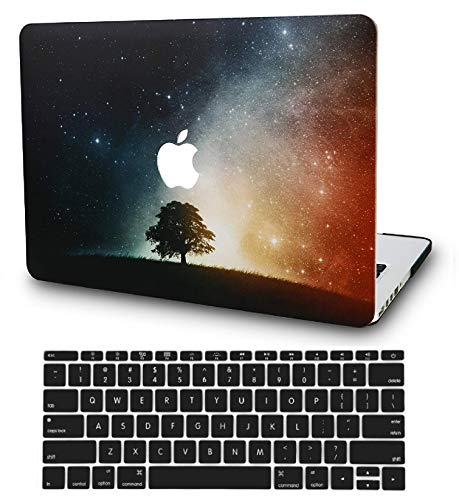 KECC MacBook Pro 13 Pulgadas (2020/2019/2018/2017/2016, Touch Bar) Funda Dura Case w/EU Cubierta Teclado MacBook Pro 13.3 Ultra Delgado Plástico {A2159/A1989/A1706/A1708} (Árbol Solitario)