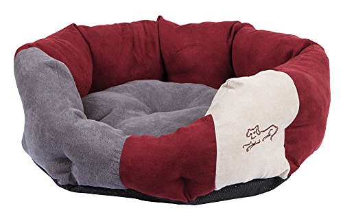 Kerbl Cuna mullida Amelie 45 cm Largo x 41 cm Ancho, Burdeos/Antracita Kerbl Cuna mullida Amelie 45 cm Largo x 41 cm Ancho, Burdeos/Antracita