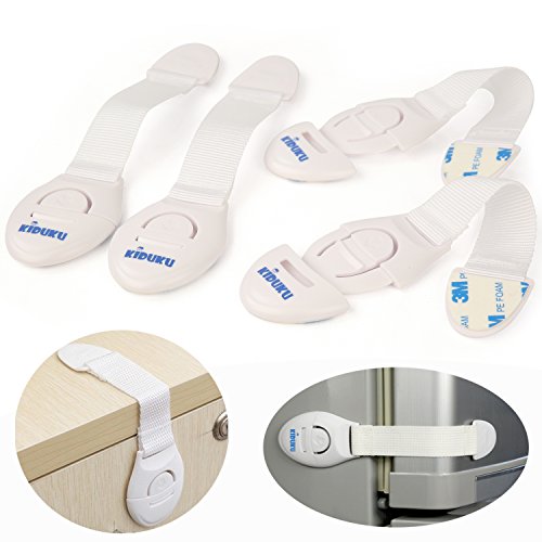 KIDUKU® Juego de 6 seguros para bloquear y cerrar cajones | armarios | puertas | tapas de WC | para niños y bebés | No se atornilla, reutilizable KIDUKU® Juego de 6 seguros para bloquear y cerrar cajones | armarios | puertas | tapas de WC | para niños y bebés | No se atornilla, reutilizable