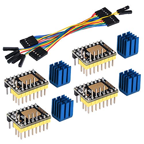 KINGPRINT TMC2130-V3.0 StepStick Disco duro silencioso con radiador para tablero de control de impresora 3D (4 piezas) (SPI) KINGPRINT TMC2130-V3.0 StepStick Disco duro silencioso con radiador para tablero de control de impresora 3D (4 piezas) (SPI)