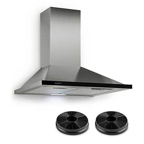 Klarstein Galina - Campana extractora, Extractor de pared, Absorción y ventilación, 350 m³/h, 60 cm, Filtro grasa y 2 filtros carbon activo, Plateado Klarstein Galina - Campana extractora, Extractor de pared, Absorción y ventilación, 350 m³/h, 60 cm, Filtro grasa y 2 filtros carbon activo, Plateado