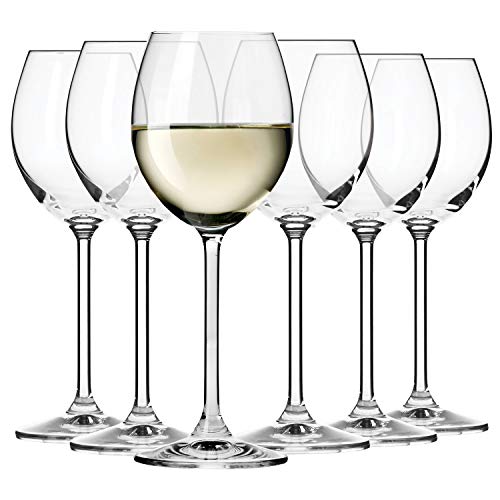 Krosno Copas de Vino Blanco | Conjunto 6 Piezas | 250 ML | Venezia Collection Uso en Casa, Restaurante y en Fiestas | Apto para Microondas y Lavavajillas