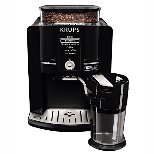 Krups EA82F8 - Cafetera (Independiente, Máquina espresso, 1,7 L, Granos de café, Molinillo integrado), Negro