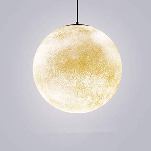 Lámpara Colgante Led E27 Only One Head Tecnología De Impresión 3D Lámpara De Araña De Luna Bola Lámpara De Altura Ajustable Personalidad Creativa Lámpara Colgante De Hierro De Resina Moderna Decoraci