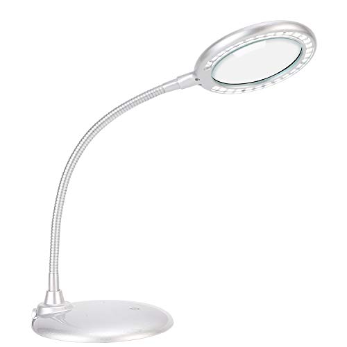 Lámpara de aumento Tonhui 3X - Lupa de mesa y escritorio con luz LED de ahorro de energía ultra brillante, pasatiempos, manualidades, banco de trabajo, arte de diamantes