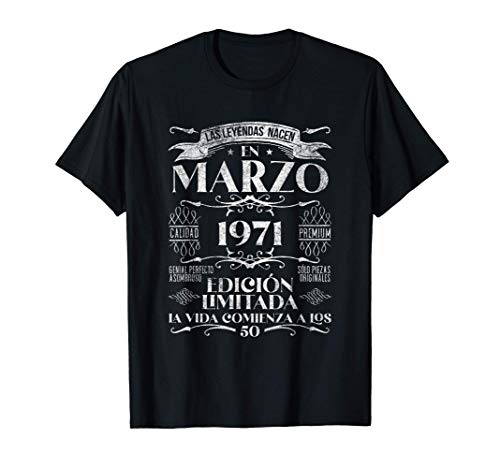 Las Leyendas nacen en Marzo de 1971 - 50 años Cumpleaños Camiseta