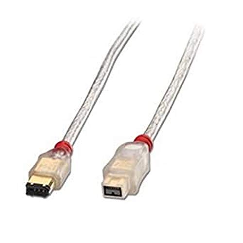 Lindy 30768 – Cable FireWire 800 premium 6 pin macho a 9 pin macho bilingüe, 4.5 m, transparente