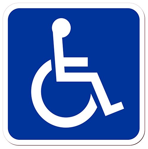 LOHOFOL Signo magnético Transporte de Personas discapacitadas | Silla de Ruedas gravemente discapacitada Usuario de Silla de Ruedas | Placa magnética | Varios tamaños Disponibles (15 x 15 cm)