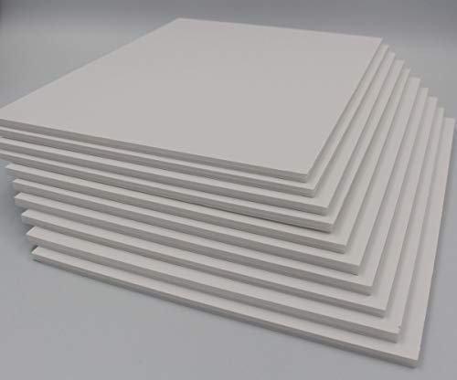 Lote de 10 placas de cartón de espuma blanca de 5 mm de grosor, tamaño A4, 21 x 29,7 mm