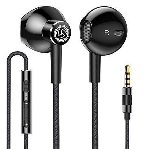 LUDOS SPECTA Auriculares Internos con cable, Micrófono Universal para Llamadas Claras, Graves Potentes, Sound-Dynamic, Cascos para iPhone, iPad, Xiaomi, Samsung, Huawei, Ordenador