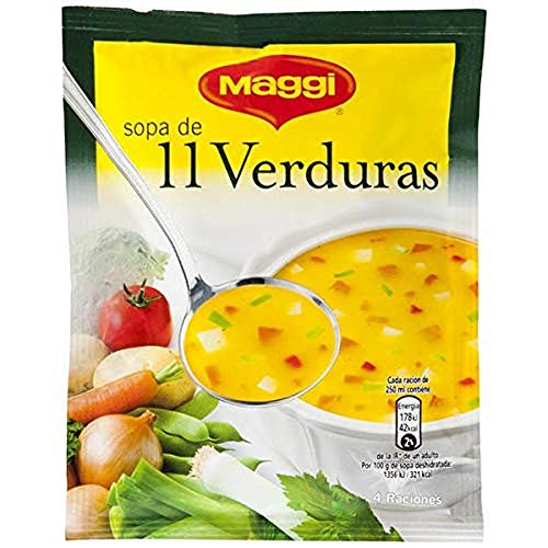 Maggi Sopa de 11 Verduras - Sopa Deshidratada - Paquete de 18x53g - Total: 954g
