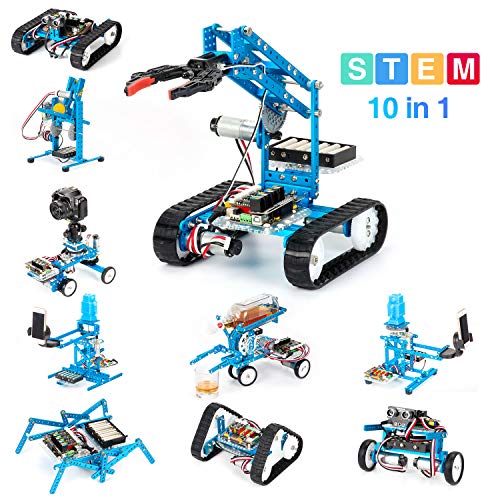 Makeblock mBot Ultimate, Kit de Robot Programable 10 en 1, Más de 160 Partes y Módulos Mecánicos, Placa Base MegaPi, Compatible con Arduino y Raspberry Pi, Control Remoto Inalámbrico