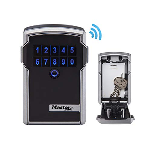 Master Lock 5441EURENT Caja de Seguridad para Llaves con Bluetooth usos comerciales [Montaje en Pared] [Bluetooth o Combinación]