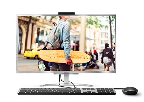 MEDION AKOYA E23401 All-in-One PC - Ordenador sobremesa Todo en uno de 23.8" FHD (Intel Core i3-7020U, 8 GB DDR4, 256 GB SSD, Intel UHD Graphics, Windows 10 Home Plus) Color Plata