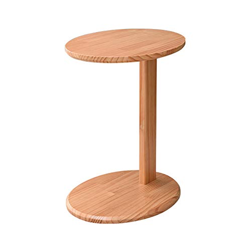 Mesa de centro x1, mesa auxiliar de madera multifunción en forma de C, mesa de té ovalada simple nórdica, fácil de instalar, para sala de estar, dormitorio, balcón, resistente y duradera/A / 4 Mesa de centro x1, mesa auxiliar de madera multifunción en forma de C, mesa de té ovalada simple nórdica, fácil de instalar, para sala de estar, dormitorio, balcón, resistente y duradera/A / 4