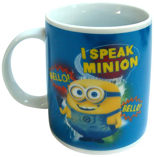 Minions - Taza regular"I speak Minion" de 320 ml, color azul (United Labels 812153)