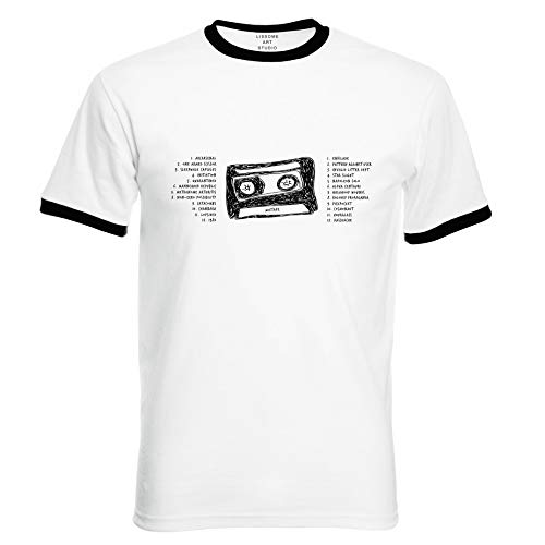 Mixtape - Camiseta de sus 24 mejores éxitos con una tijera armada, Arcarsenal Blanco Blanco, Negro, en la camiseta Drive-in S
