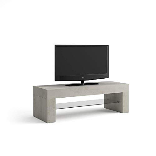 Mobili Fiver, Evolution Mueble de TV, Madera de Roble, Color Cemento, 112 x 40 x 36 cm