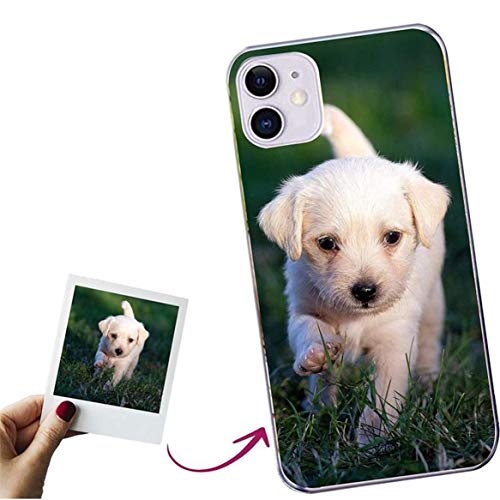 Mookase Funda para iPhone 11 XI Personalizada para TU MÓVIL con Imagen O Texto, Carcasa Personalizable, Gel Flexible, Borde Trasparente, Regalo Original