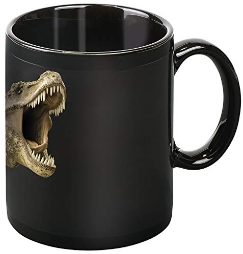 moses. Taza mágica con Foto de Dinosaurio, Taza con Cambio de Color, de cerámica, en Negro, 8 x 11 x 9.5 cm