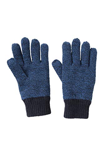 Mountain Warehouse Kids Two Tone Melange Thinsulate Glove - Breathable, Fleece Lined, Thinsulate Fabric with Elasticised Cuffs - S/M: 19cm X 7cm M/L: 21cm X 8cm Azul Marino S/M