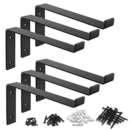 MOUNTAIN_ARK 6 soportes para estante (295 + 150) x38 mm, soporte de pared, soporte de pared, soporte de pared, 5 mm de grosor, acero laminado en frío, pintura al horno, un par MOUNTAIN_ARK 6 soportes para estante (295 + 150) x38 mm, soporte de pared, soporte de pared, soporte de pared, 5 mm de grosor, acero laminado en frío, pintura al horno, un par