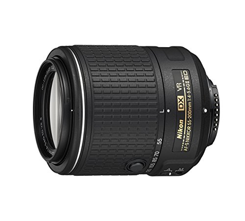 Nikon AF-S DX NIKKOR 55-200mm f/4-5.6G ED VR II - Objetivo para Nikon (distancia focal 55-200mm, apertura f/4, zoom óptico 3.6x,estabilizador óptico) negro