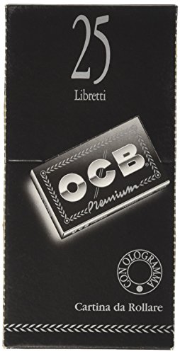 OCB Premium Rolls - Caja con rollos de papel de fumar, 4 m x 44 mm, 25 unidades