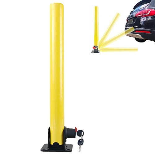 Oklead - Bloqueo de aparcamiento plegable, barrera de aparcamiento, poste plegable de acero para aparcamiento en casa, flexible Oklead - Bloqueo de aparcamiento plegable, barrera de aparcamiento, poste plegable de acero para aparcamiento en casa, flexible