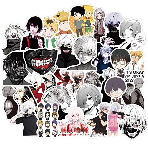 /Pack Japanese Anime Tokyo Ghoul Stickers For Refrigerator Car Helmet Diy Gift Box Bicycle Guitar Notebook Skate Trunk Etc 50Pcs