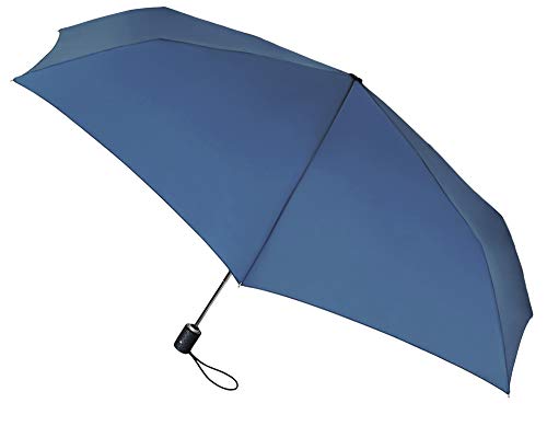Paraguas Vogue Plegable automático con protección Solar (FPS +30). Antiviento y Acabado Teflón Que repele el Agua. (Azul)