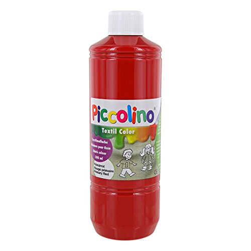 PICCOLINO - Pintura textil (500 ml), color rojo primario