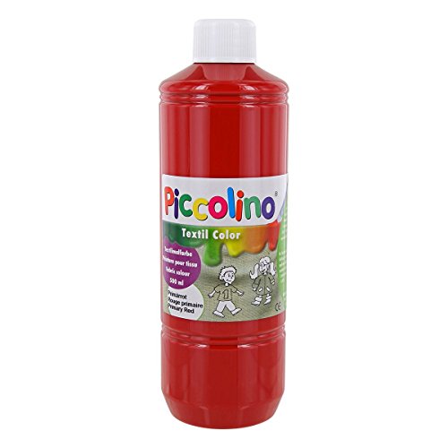 PICCOLINO - Pintura textil (500 ml), color rojo primario PICCOLINO - Pintura textil (500 ml), color rojo primario