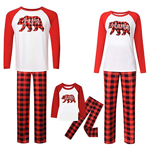 Pijamas de Navidad Familia Conjunto Dos Piezas Pantalon y Top Sleepwear Trajes Navideños Reno Ropa de Dormir per Bebés Mamá Papá