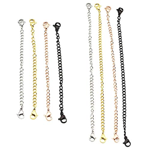 Pulseras cadena extensión acero inoxidable Pulseras de extensión de acero inoxidable metal Extensor Collar Set Collar y Pulsera Manualidades Extensión para Hacer Joyería Bricolaje 8 Piezas" Pulseras cadena extensión acero inoxidable Pulseras de extensión de acero inoxidable metal Extensor Collar Set Collar y Pulsera Manualidades Extensión para Hacer Joyería Bricolaje 8 Piezas"