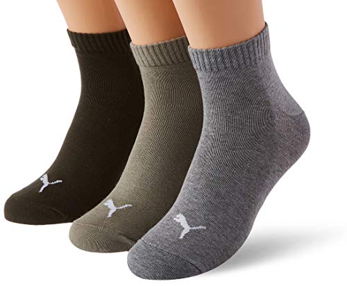 PUMA Quarter Plain Socks Calcetines de cuarto, Prado Verde, 35-38 Unisex Adulto