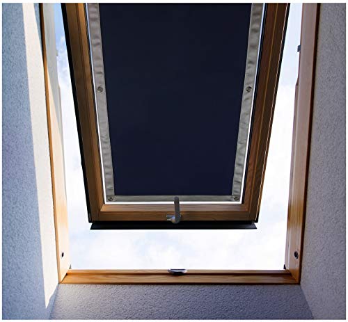 Purovi® Protección Solar térmica para Ventanas detecho | Protección térmica para Interiores | sin taladrar y sin Pegamento | para Ventanas Velux + Roto | Tamaño seleccionado: Roto 6/9-43 x 76 cm