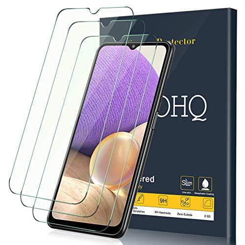 QHOHQ 3 Piezas Protector de Pantalla para Samsung Galaxy A32 5G 6.5",Cristal Templado Vidrio Templado Membrana,9H Dureza - HD - Anti-Arañazos - Sin Burbujas - Fácil de Instalar