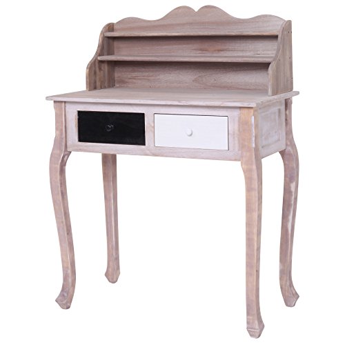 Rebecca Mobili Consola 2 cajones, Mesa de Madera de Paulownia, marrón Negro Blanco, Entrada Dormitorio - Medidas: 108 x 80 x 40 cm (AxANxF) - Art. RE4110 Rebecca Mobili Consola 2 cajones, Mesa de Madera de Paulownia, marrón Negro Blanco, Entrada Dormitorio - Medidas: 108 x 80 x 40 cm (AxANxF) - Art. RE4110