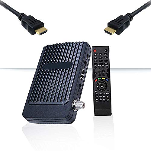 Receptor Digital de satélite HD (HDTV, DVB-S/S2, Full HD 1080P) [HDMI, 2 Puertos USB 2.0, preprogramado para Astra Hotbird Türksat]