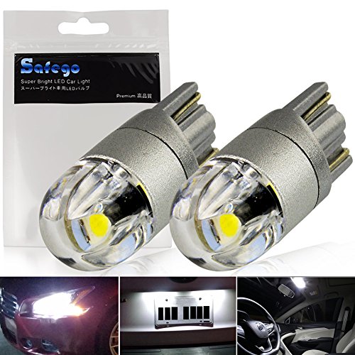 Safego 2x Super Brillante 501 T10 W5W 2SMD 3030 LED Blanco Bombilla de Luz de Coche Interior Luces de Circulación Diurna 12V 6000K