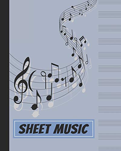 Sheet Music: Blank Music Manuscript Notebook - Blue (Musical Sheets & Journals)
