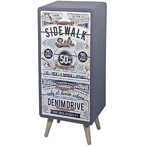 Signes Grimalt Cómoda con 5 cajones, Madera, Gris Oscuro Beig, 91.5x38.5x30 cm Signes Grimalt Cómoda con 5 cajones, Madera, Gris Oscuro Beig, 91.5x38.5x30 cm