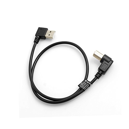 Sistema de S USB a conector 90 ° Grados Izquierda ángulo recto a USB tipo B Conector 90 ° Derecho ángulo recto adaptador Cable 50 cm