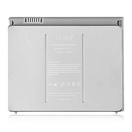 SLODA Batería para MacBook Pro 15" A1175 A1211 A1226 A1260 A1150 (2006 2007 2008 Versión) Batería de Repuesto [Li-Polymer 10.8V 5600mAh]
