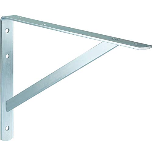 Soporte servicio pesado Gedotec Soporte estante metal Soporte ángulo galvanizado - Athena | Profundidad 295 mm | Capacidad portador cargas pesadas 200 kg | acero sólido | montaje en pared - 1 pieza