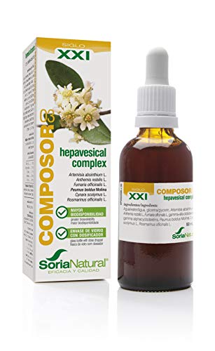 Soria Natural - COMPOSOR 03 - HEPAVESICAL S. XXI - Mejora el rendimiento y la salud del sistema digestivo y hepático - 50 ml – Producto Vegano