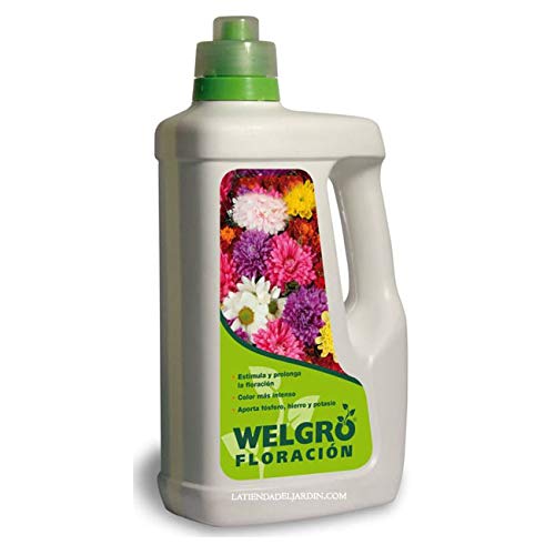 Suinga FERTILIZANTE Welgro floración de 1 litro. Alto contenido fósforo, hierro y potasio
